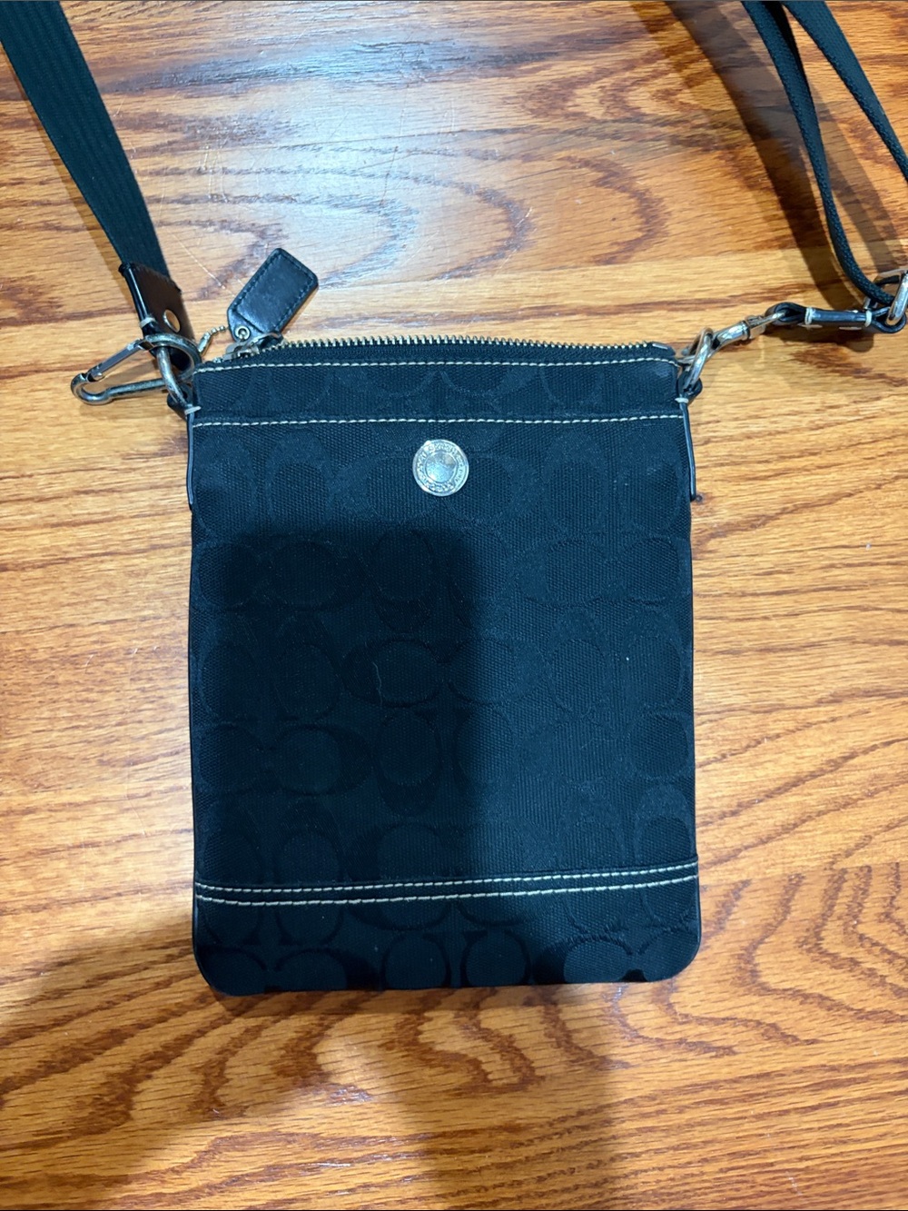 Coach Black Crossbody Signature Jacquard Bag